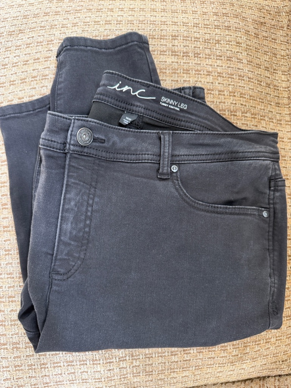INC International Concepts Black Skinny Jeans